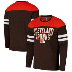 Cleveland Browns G-III Sports by Carl Banks Adaptive Hail Mary Long Sleeve T-Shirt Brown/Orange - NFL