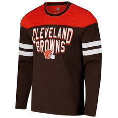 Cleveland Browns G-III Sports by Carl Banks Adaptive Hail Mary Long Sleeve T-Shirt Brown/Orange - NFL