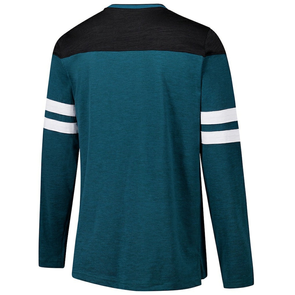 Philadelphia Eagles G-III Sports by Carl Banks Adaptive Hail Mary Long Sleeve T-Shirt Midnight Green/Black - NFL
