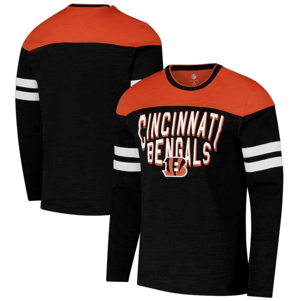 Cincinnati Bengals G-III Sports by Carl Banks Adaptive Hail Mary Long Sleeve T-Shirt Black/Orange - NFL