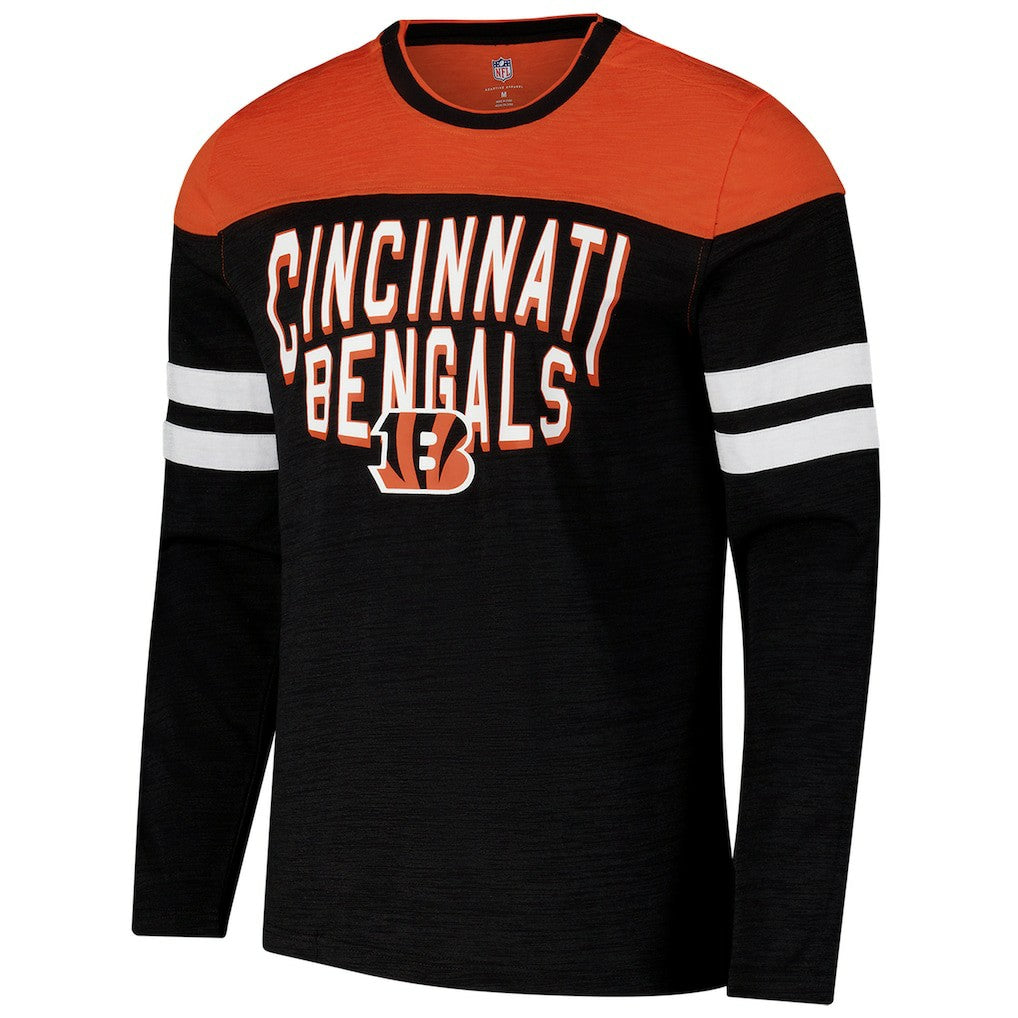 Cincinnati Bengals G-III Sports by Carl Banks Adaptive Hail Mary Long Sleeve T-Shirt Black/Orange - NFL