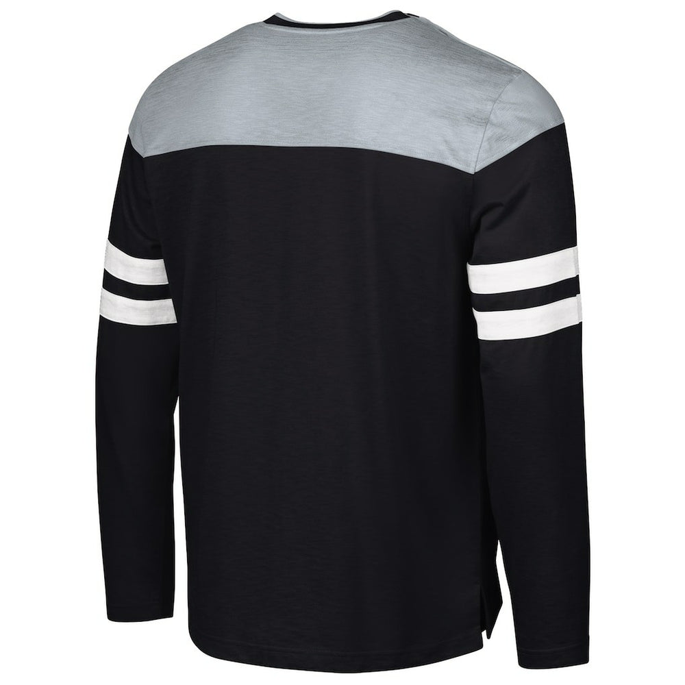 Las Vegas Raiders G-III Sports by Carl Banks Adaptive Hail Mary Long Sleeve T-Shirt Black/Silver - NFL