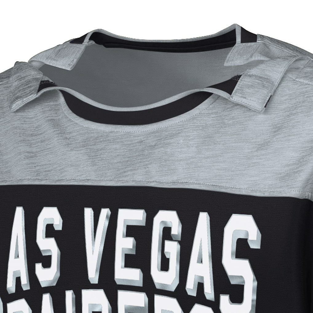 Las Vegas Raiders G-III Sports by Carl Banks Adaptive Hail Mary Long Sleeve T-Shirt Black/Silver - NFL