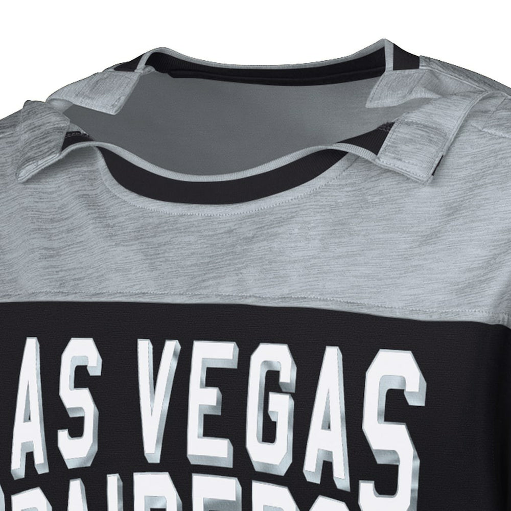 Las Vegas Raiders G-III Sports by Carl Banks Adaptive Hail Mary Long Sleeve T-Shirt Black/Silver - NFL
