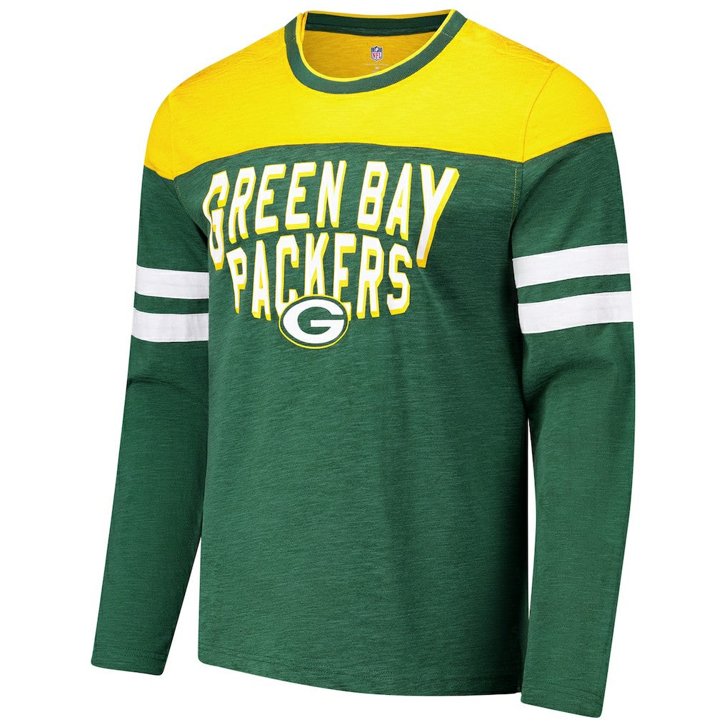 Green Bay Packers G-III Sports by Carl Banks Adaptive Hail Mary Long Sleeve T-Shirt Green/Gold - NFL
