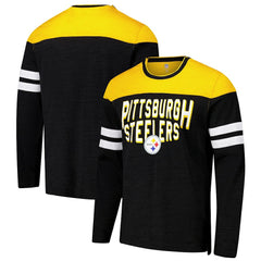 Pittsburgh Steelers G-III Sports by Carl Banks Adaptive Hail Mary Long Sleeve T-Shirt Black/Gold - NFL