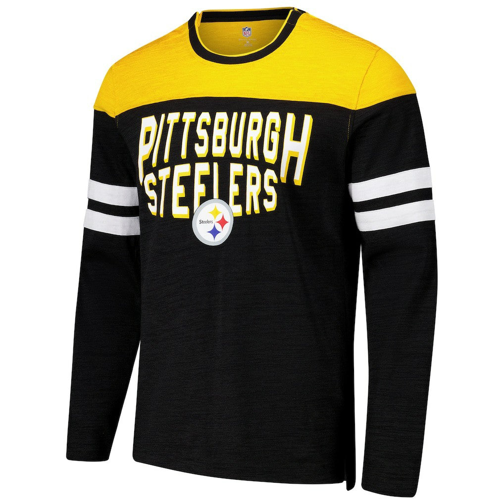 Pittsburgh Steelers G-III Sports by Carl Banks Adaptive Hail Mary Long Sleeve T-Shirt Black/Gold - NFL