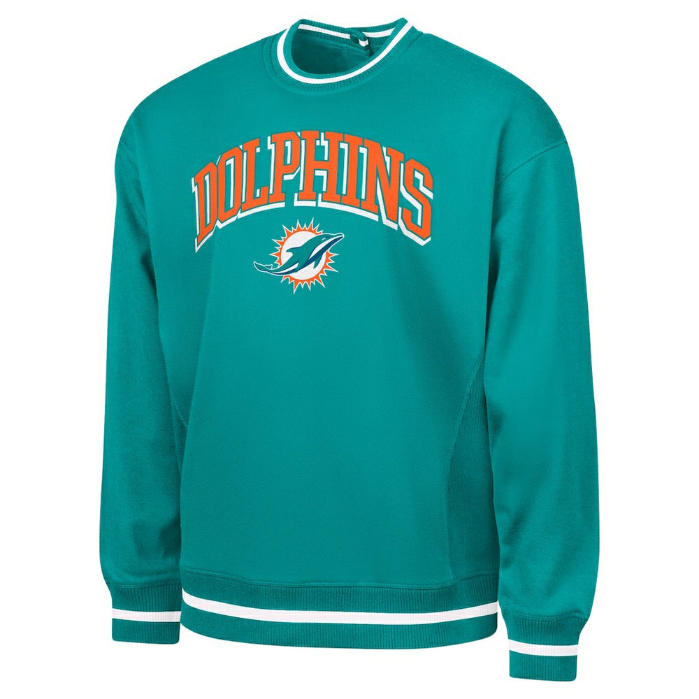 Miami Dolphins G-III Sports by Carl Banks Adaptive Blocker Fleece Pullover Sweatshirt Aqua - NFL