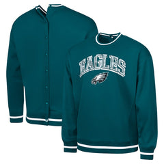 Philadelphia Eagles G-III Sports by Carl Banks Adaptive Blocker Fleece Pullover Sweatshirt Midnight Green - NFL