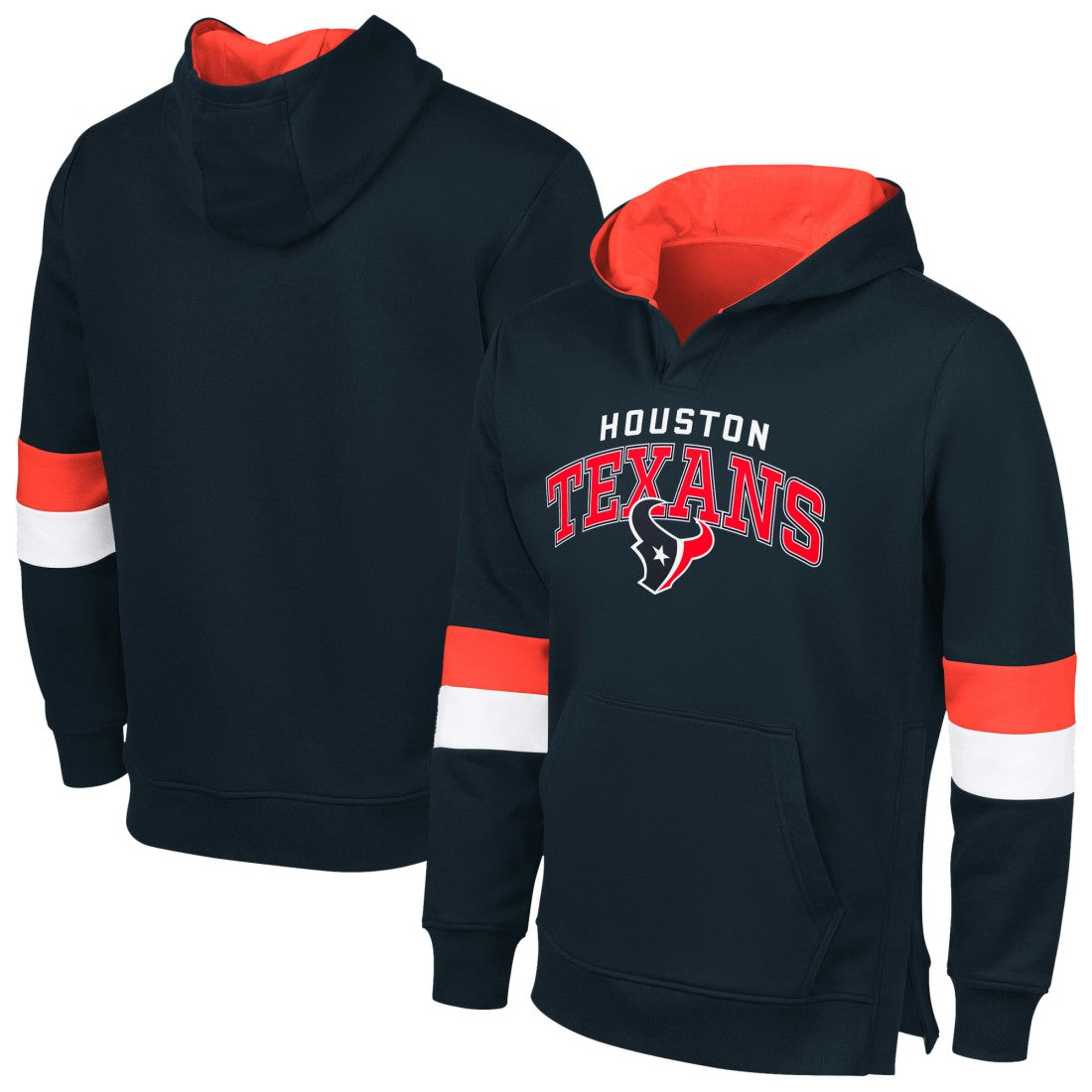 Houston Texans G-III Sports by Carl Banks Adaptive Faceoff Pullover Hoodie Navy/Red - NFL