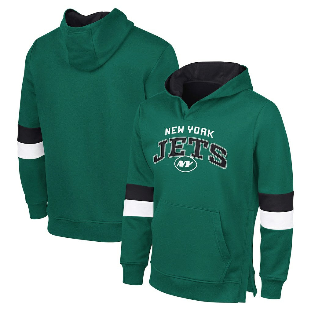 New York Jets G-III Sports by Carl BanksMen's Adaptive Faceoff Pullover Hoodie Green/Gray - NFL