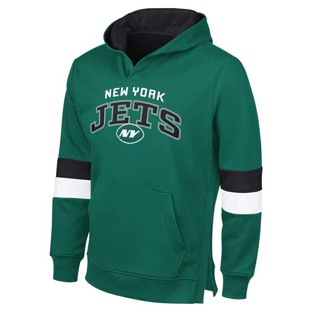 New York Jets G-III Sports by Carl BanksMen's Adaptive Faceoff Pullover Hoodie Green/Gray - NFL
