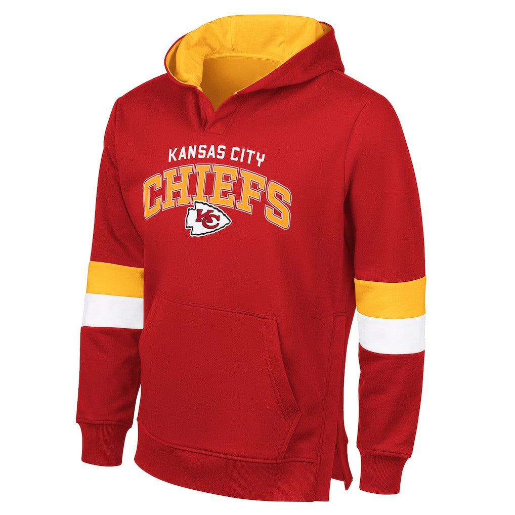 Kansas City Chiefs G-III Sports by Carl Banks Adaptive Faceoff Pullover Hoodie Red/Gold - NFL