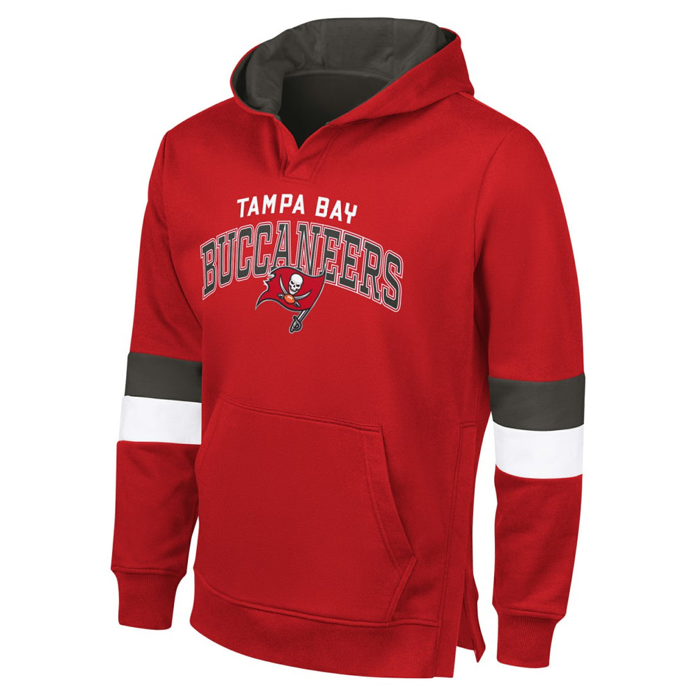 Tampa Bay Buccaneers G-III Sports by Carl BanksMen's Adaptive Faceoff Pullover Hoodie Red/Pewter - NFL