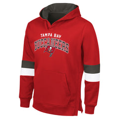 Tampa Bay Buccaneers G-III Sports by Carl BanksMen's Adaptive Faceoff Pullover Hoodie Red/Pewter - NFL