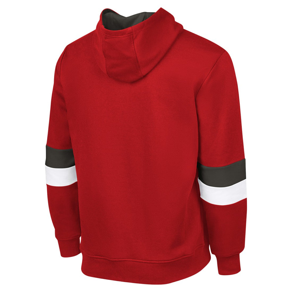 Tampa Bay Buccaneers G-III Sports by Carl BanksMen's Adaptive Faceoff Pullover Hoodie Red/Pewter - NFL
