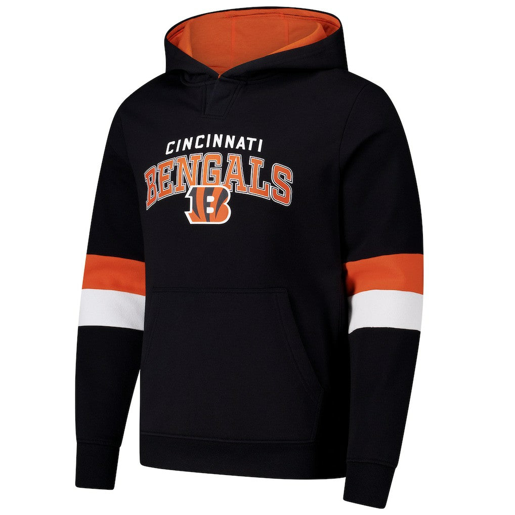 Cincinnati Bengals G-III Sports by Carl Banks Adaptive Faceoff Pullover Hoodie Black/Orange - NFL