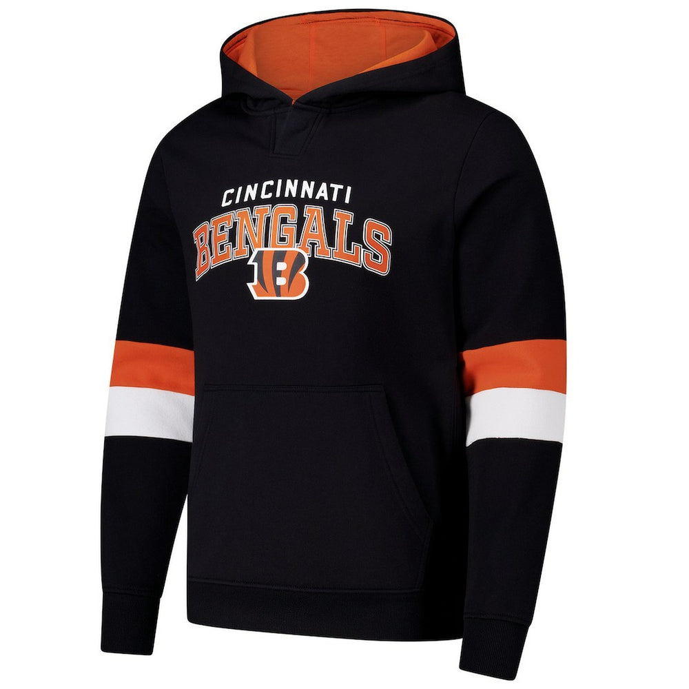 Cincinnati Bengals G-III Sports by Carl Banks Adaptive Faceoff Pullover Hoodie Black/Orange - NFL