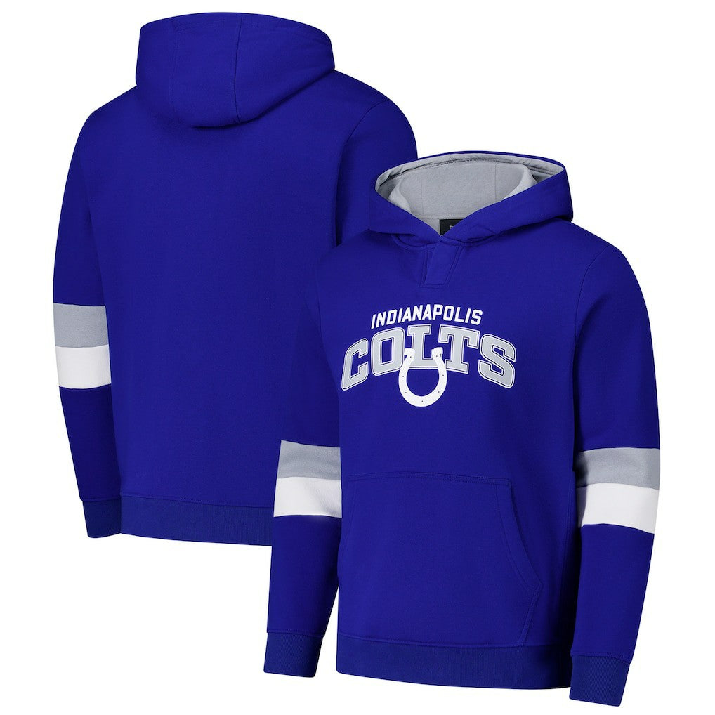 Indianapolis Colts G-III Sports by Carl Banks Adaptive Faceoff Pullover Hoodie Royal/Silver - NFL