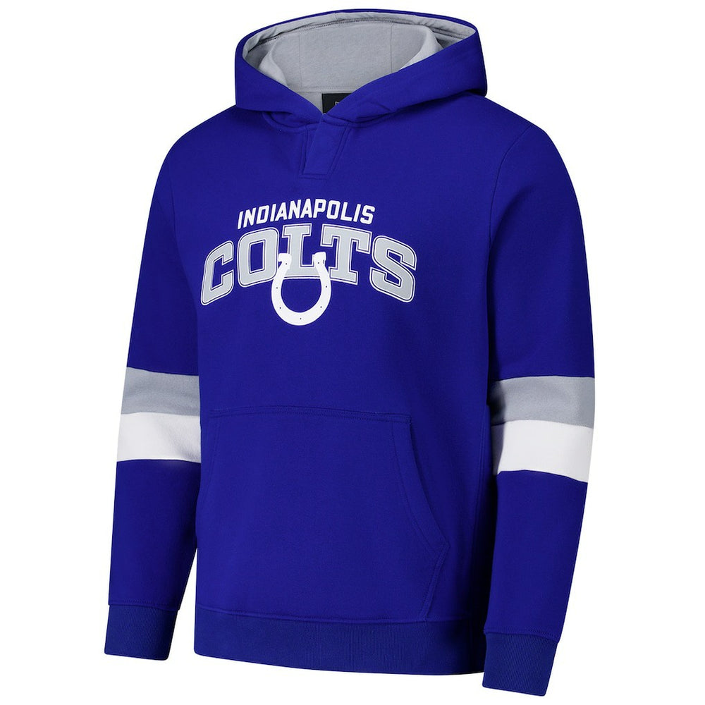 Indianapolis Colts G-III Sports by Carl Banks Adaptive Faceoff Pullover Hoodie Royal/Silver - NFL