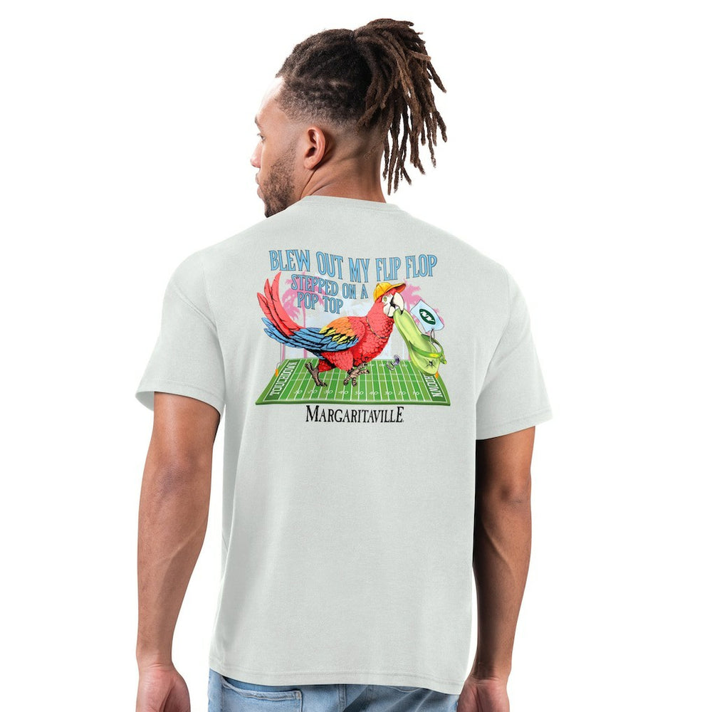 New York Jets Margaritaville Flip Flop T-Shirt Gray - NFL