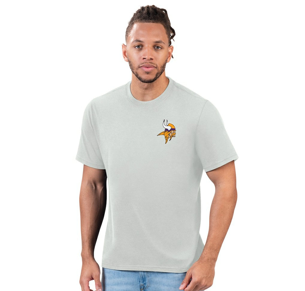 Minnesota Vikings Margaritaville Flip Flop T-Shirt Gray - NFL