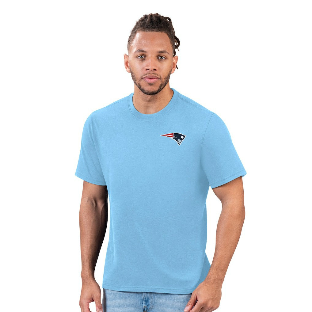 New England Patriots Margaritaville Time Flies T-Shirt Light Blue - NFL