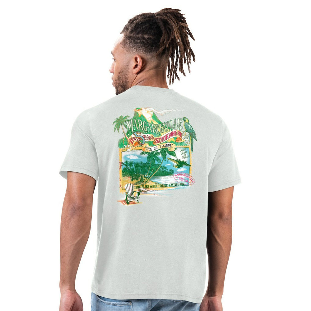 Minnesota Vikings Margaritaville Time Flies T-Shirt Gray - NFL