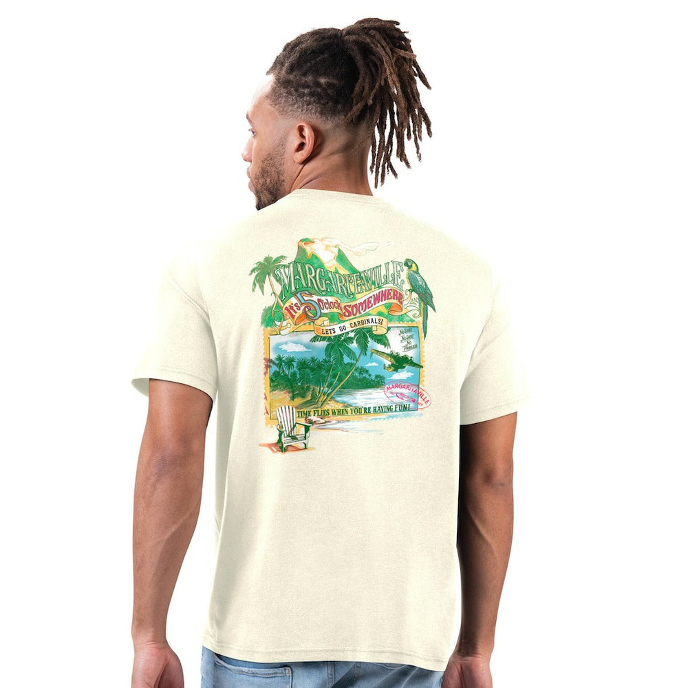 Arizona Cardinals Margaritaville Time Flies T-Shirt Cream - NFL