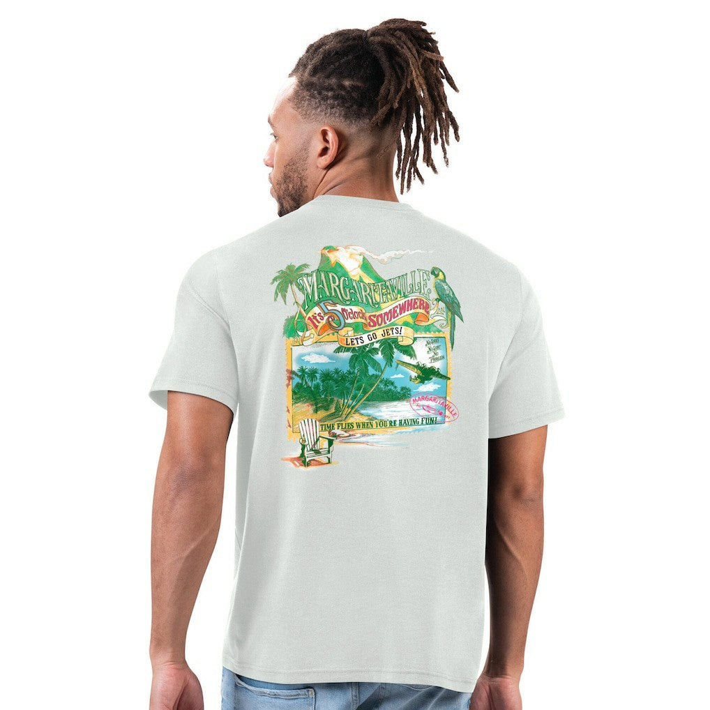 New York Jets Margaritaville Time Flies T-Shirt Gray - NFL
