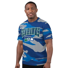 Seattle Seahawks Starter Thursday Night Gridiron Classics Vintage Logo T-Shirt Royal/Gray - NFL
