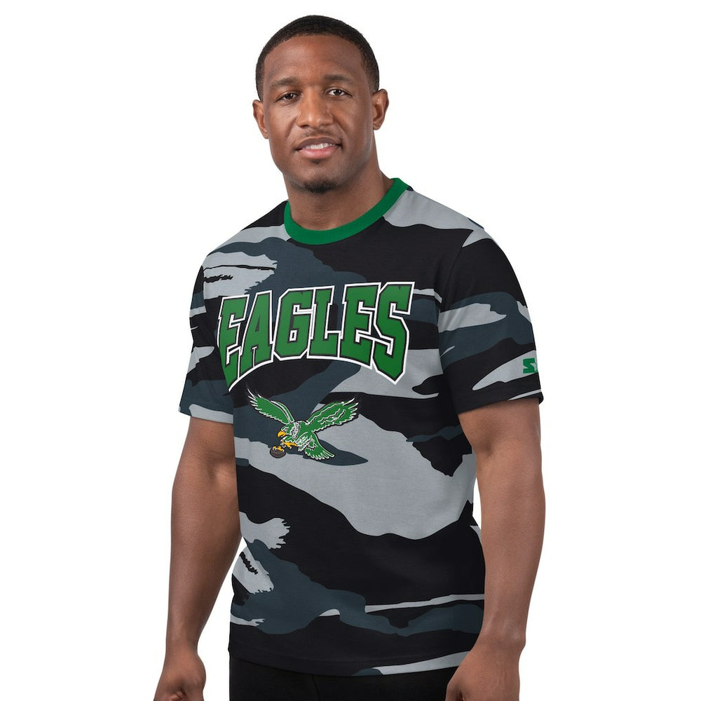 Philadelphia Eagles Starter Thursday Night Gridiron Classics Vintage Logo T-Shirt Camo/Gray - NFL