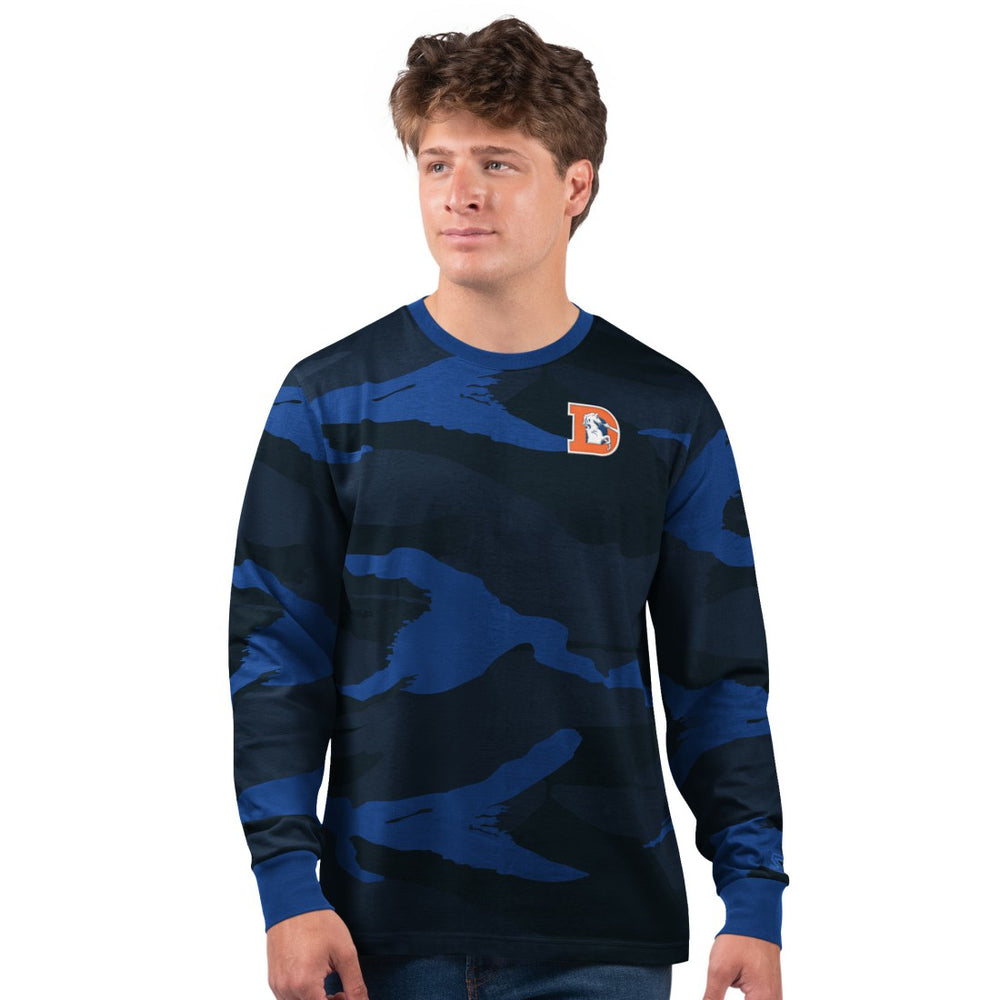 Denver Broncos Starter Thursday Night Gridiron Vintage Logo Long Sleeve T-Shirt Navy/Royal - NFL
