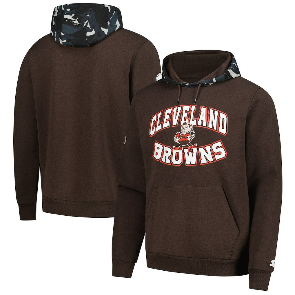 Cleveland Browns Starter Thursday Night Gridiron Vintage Logo Pullover Hoodie Brown - NFL
