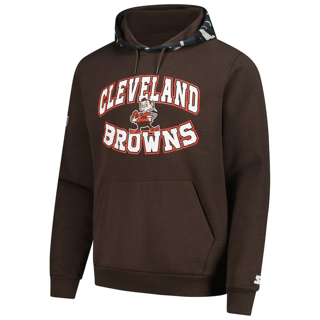 Cleveland Browns Starter Thursday Night Gridiron Vintage Logo Pullover Hoodie Brown - NFL