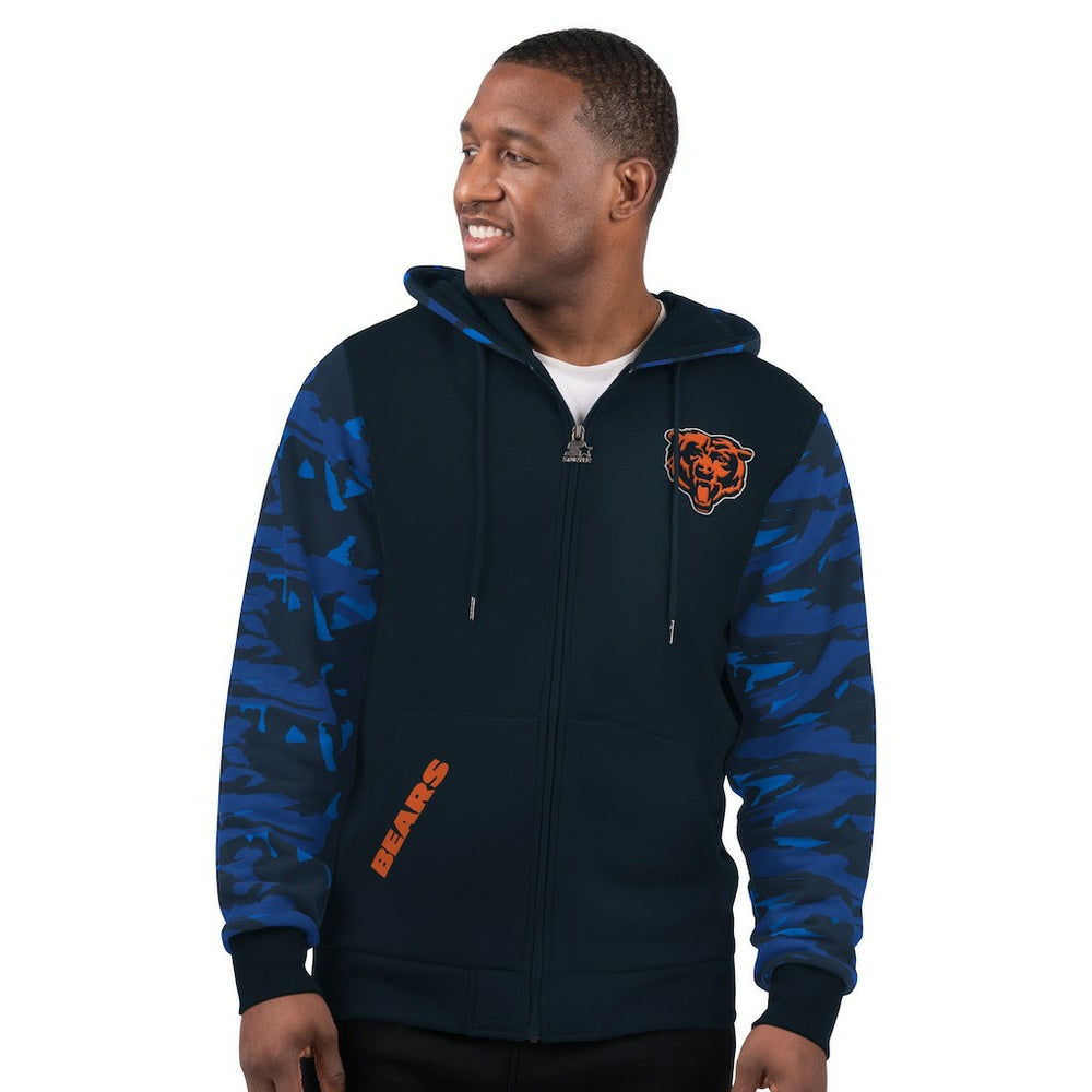 Chicago Bears Starter Thursday Night Gridiron Full-Zip Hoodie Navy - NFL