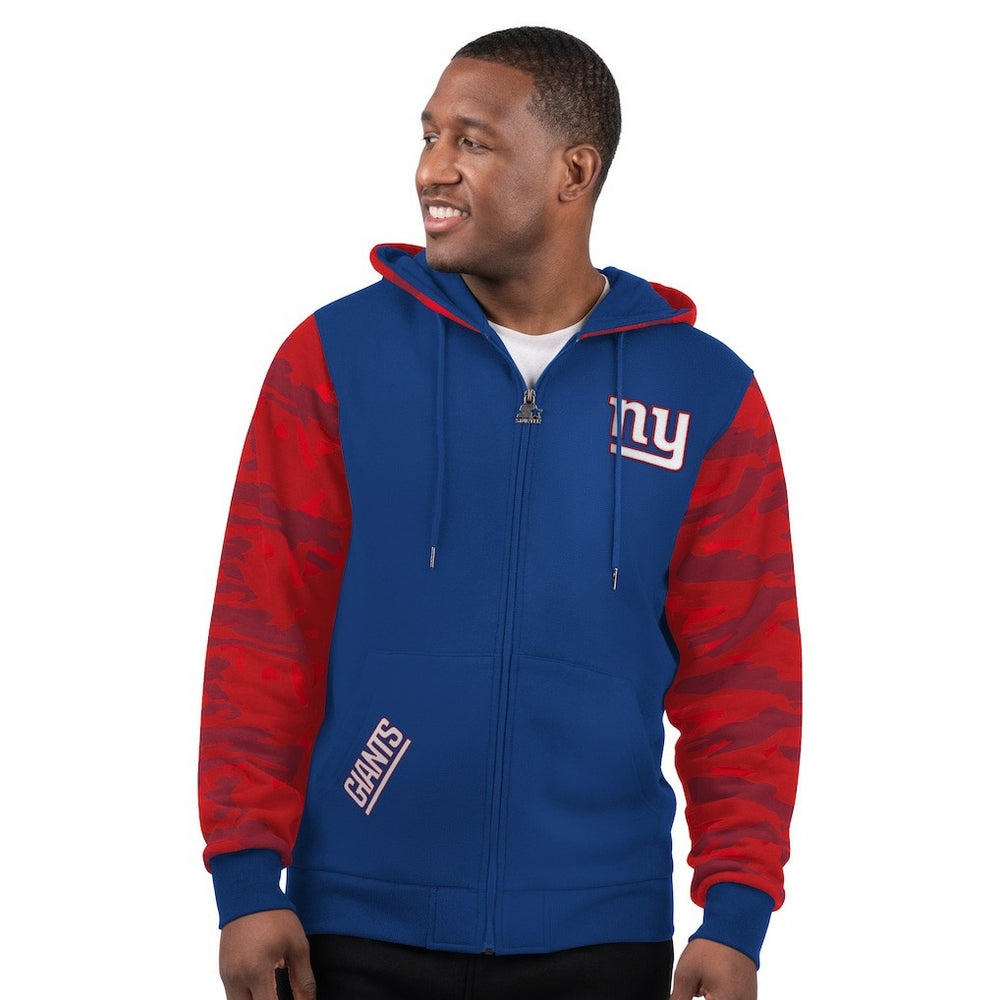 New York Giants Starter Thursday Night Gridiron Full-Zip Hoodie Royal - NFL
