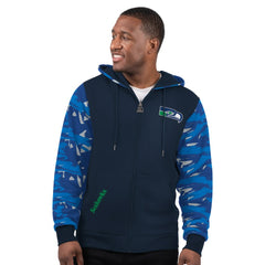 Seattle Seahawks Starter Thursday Night Gridiron Vintage Logo Full-Zip Hoodie Navy - NFL