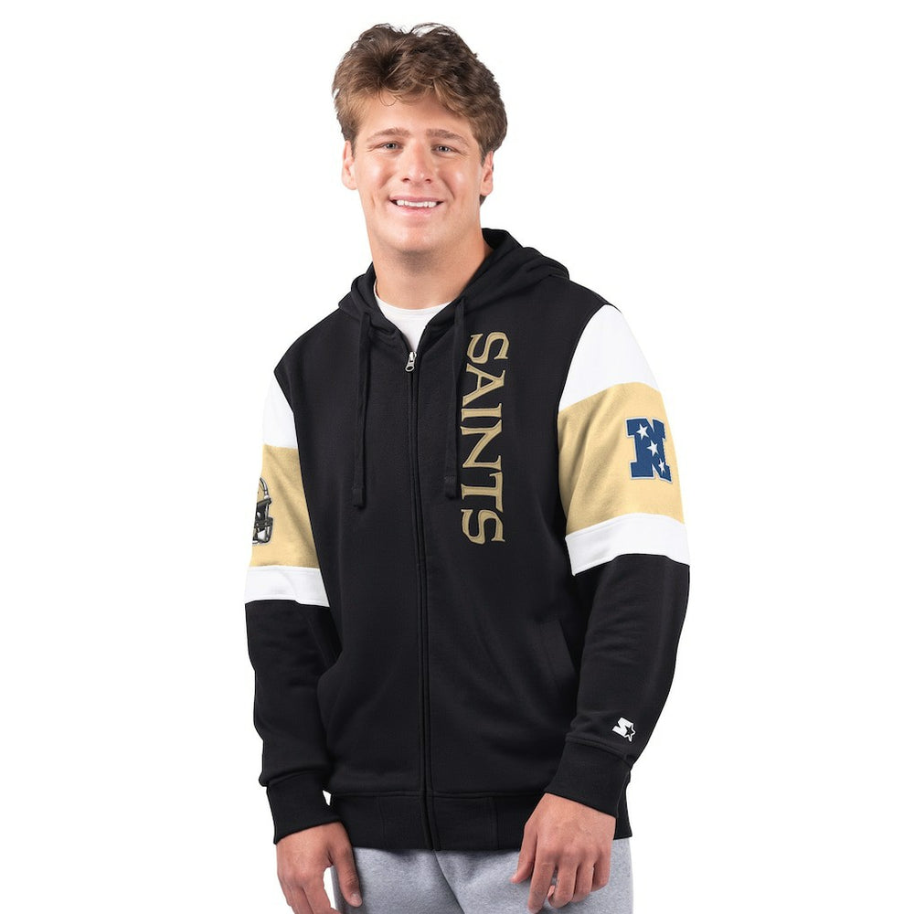 New Orleans Saints Starter Extreme Full-Zip Hoodie Black - NFL