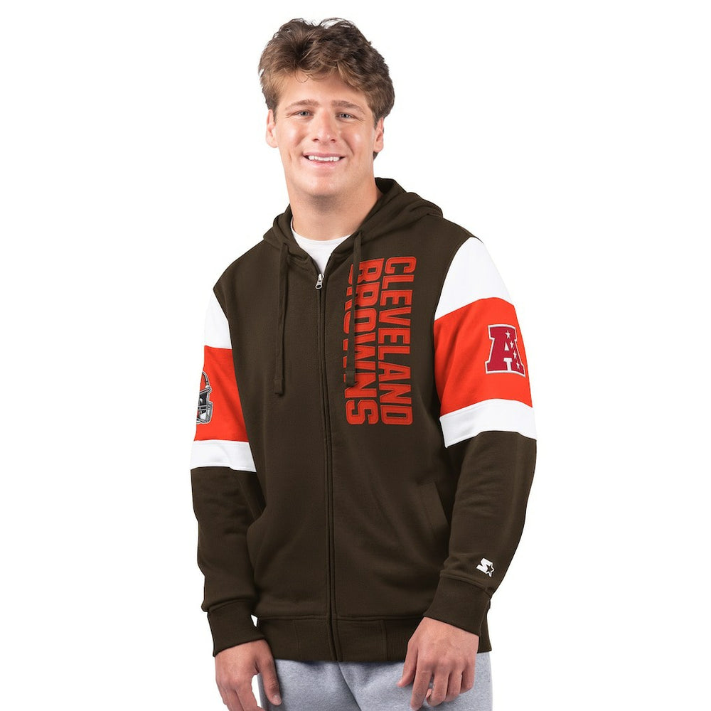 Cleveland Browns Starter Extreme Full-Zip Hoodie Brown - NFL