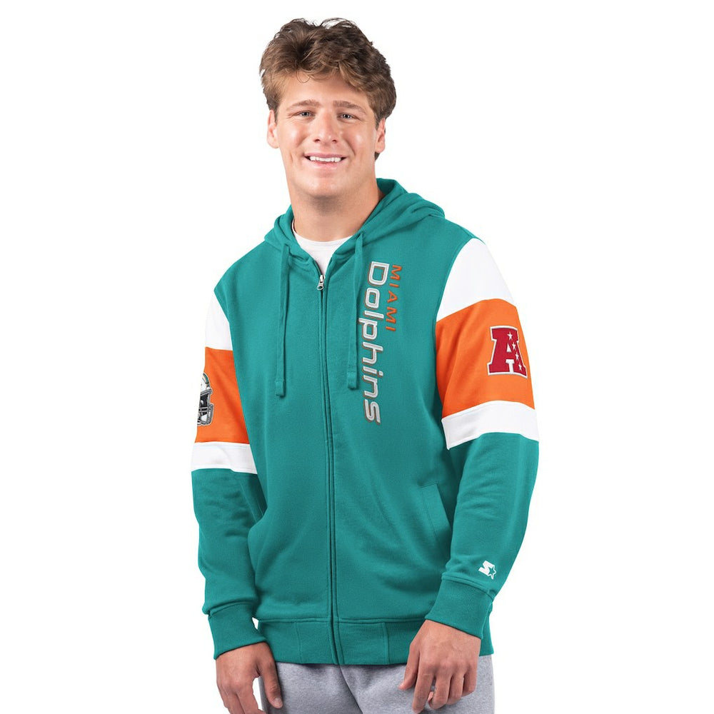 Miami Dolphins Starter Extreme Full-Zip Hoodie Aqua - NFL
