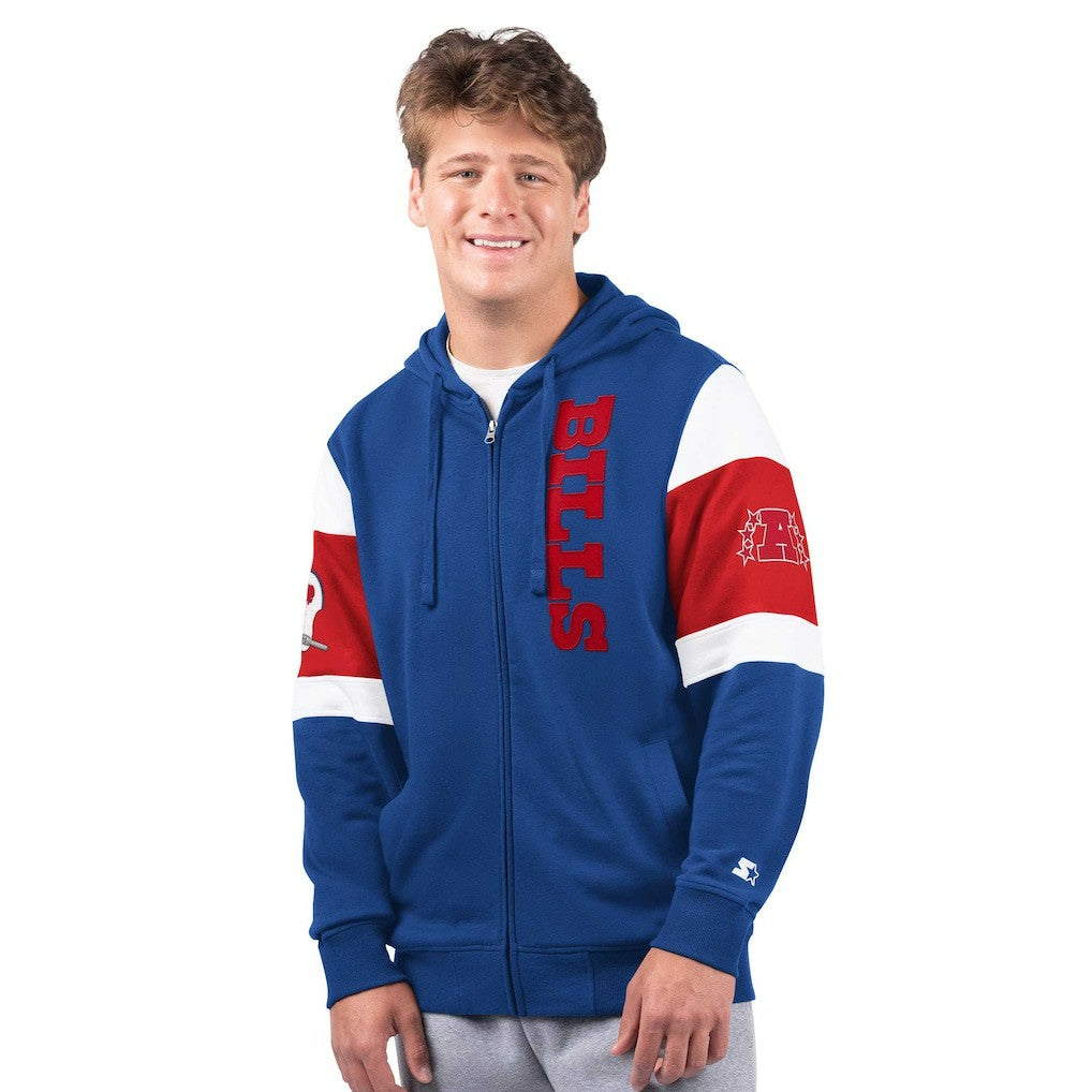 Buffalo Bills Starter Extreme Vintage Logo Full-Zip Hoodie Royal - NFL