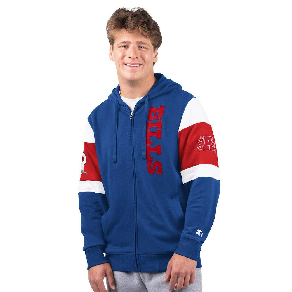 Buffalo Bills Starter Extreme Vintage Logo Full-Zip Hoodie Royal - NFL