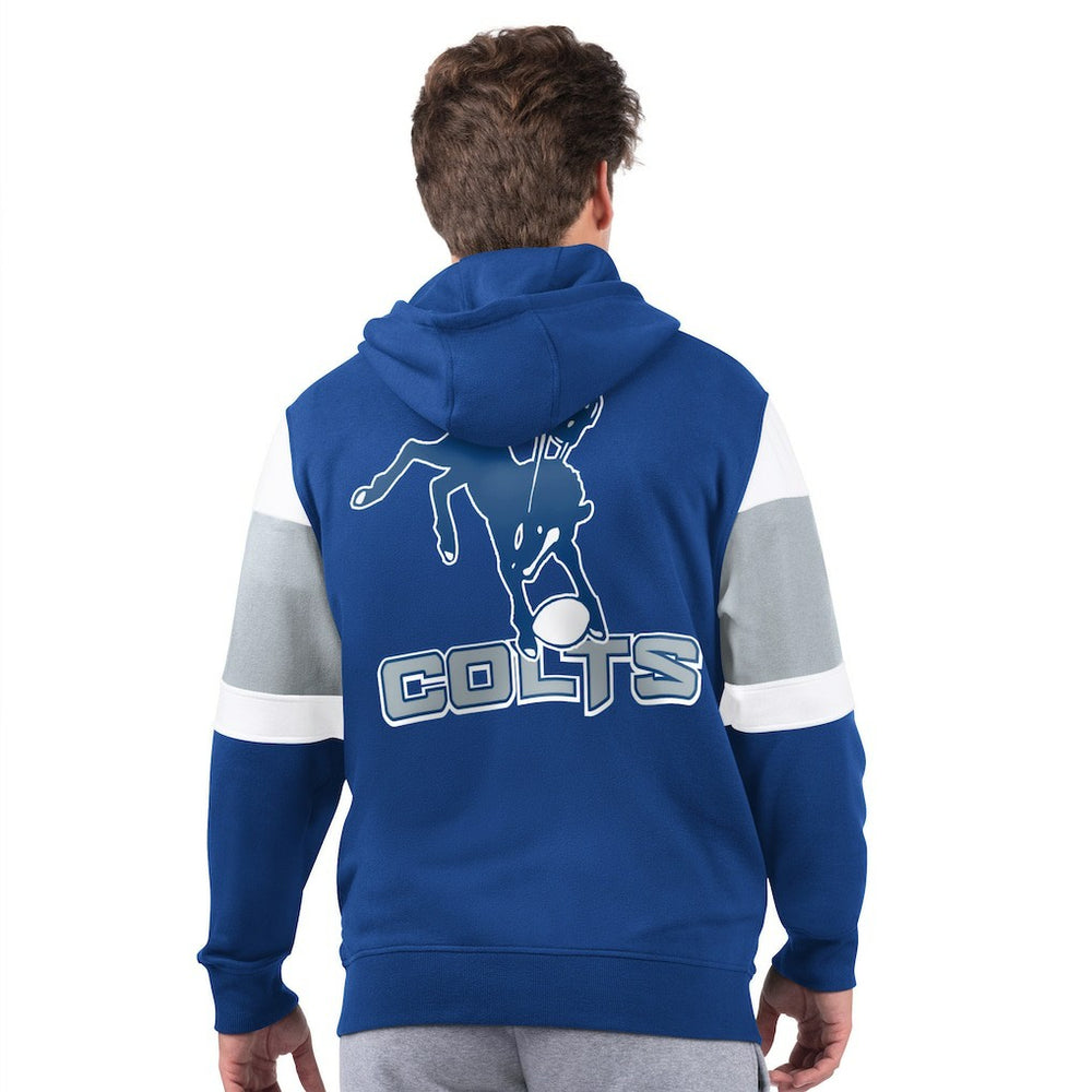 Indianapolis Colts Starter Extreme Vintage Logo Full-Zip Hoodie Royal - NFL