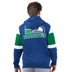 Seattle Seahawks Starter Extreme Vintage Logo Full-Zip Hoodie Royal - NFL
