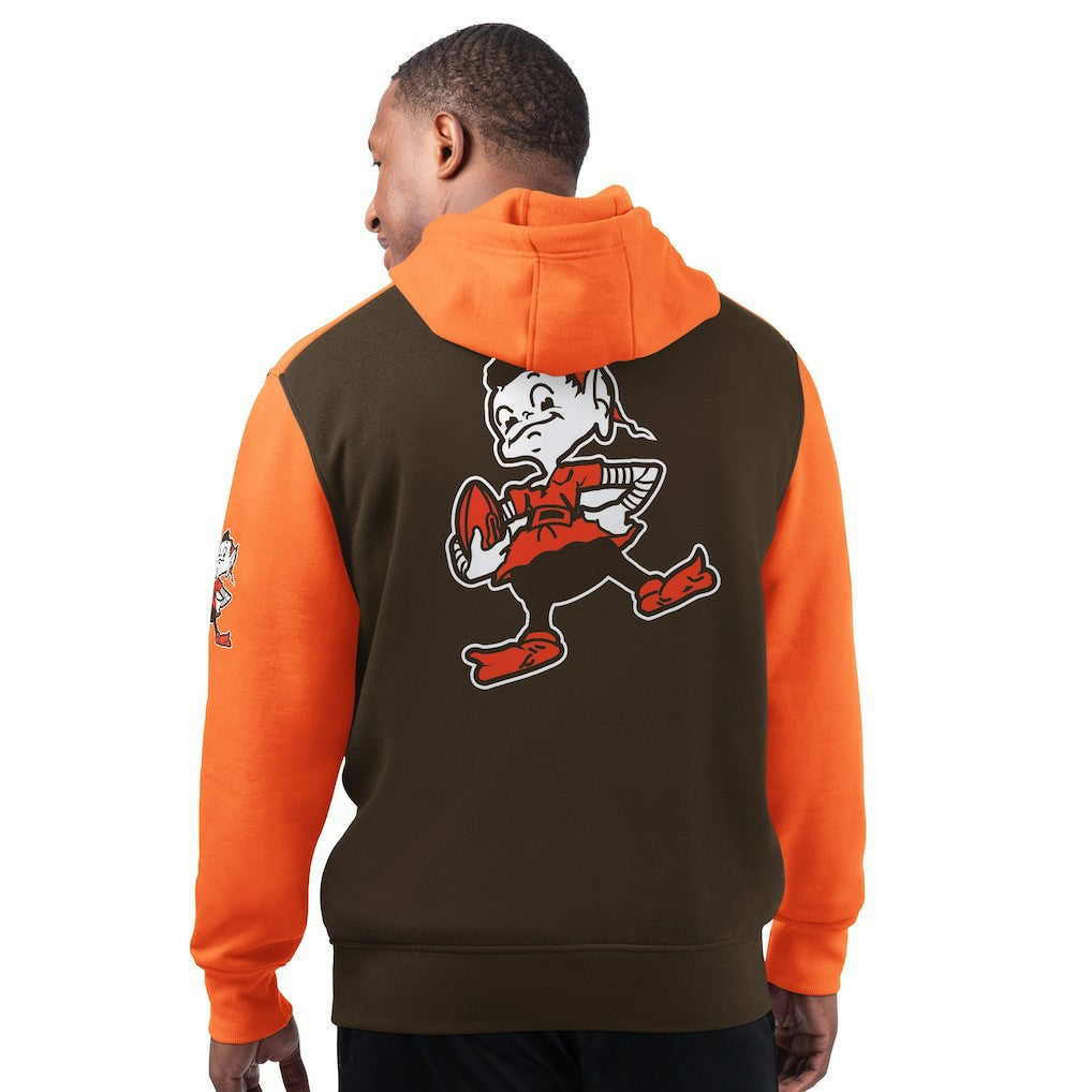 Cleveland Browns Starter Extreme Vintage Logo Pullover Hoodie Brown - NFL