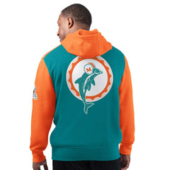 Miami Dolphins Starter Extreme Vintage Logo Pullover Hoodie Aqua - NFL