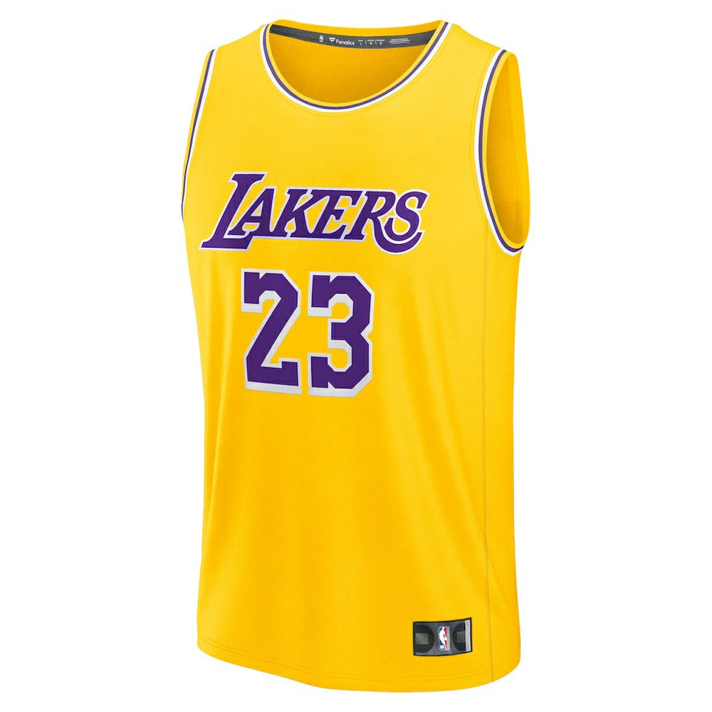 Fanatics - LeBron James Los Angeles Lakers Fast Break Replica Jersey - Icon Edition - Gold