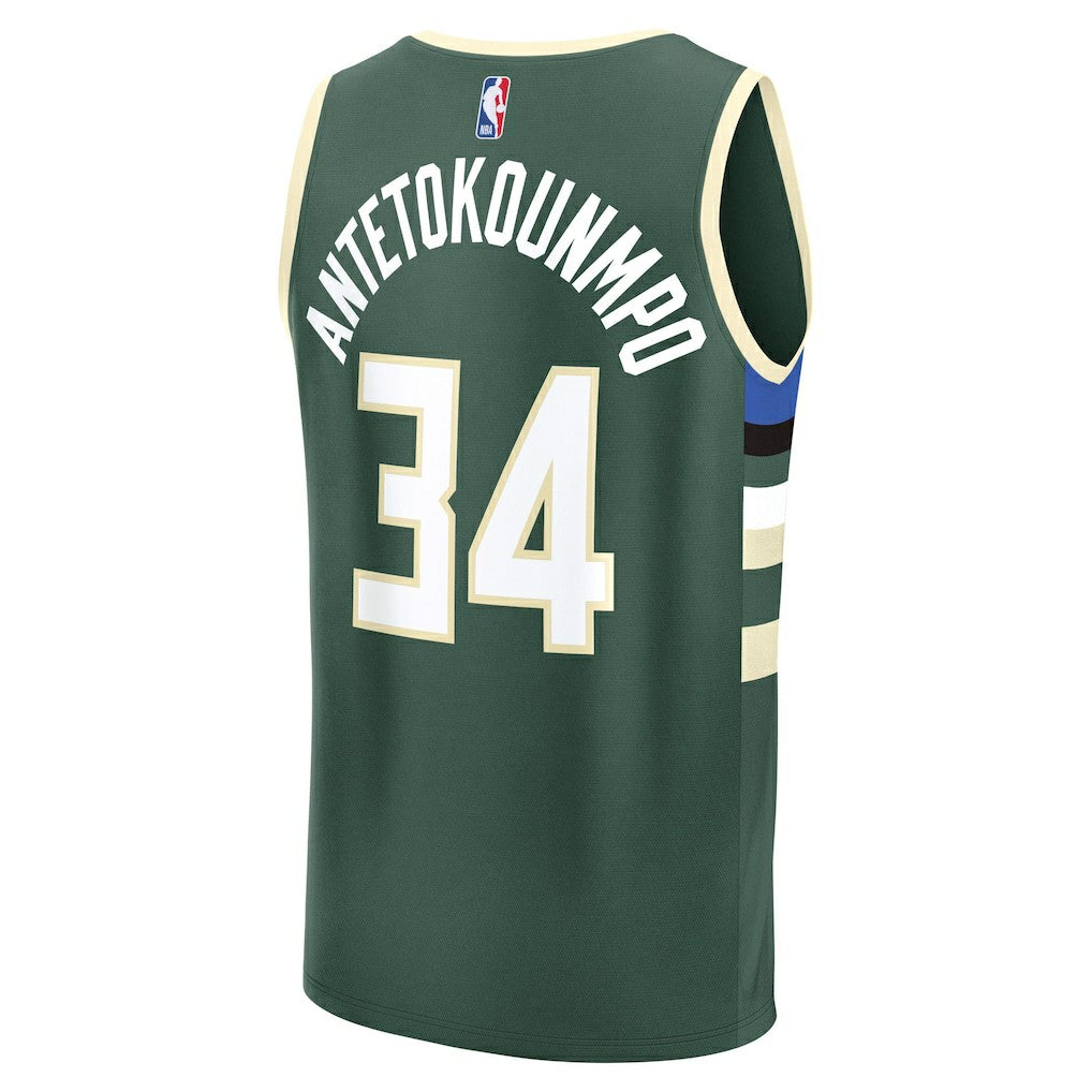 Fanatics - Giannis Antetokounmpo Milwaukee Bucks Fast Break Replica Player Jersey - Icon Edition - Hunter Green