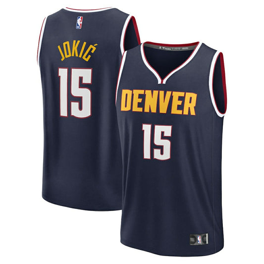 Nikola Jokic Denver Nuggets Youth Fast Break Replica Player Jersey sale - Icon Editi- Navy | NBA Jerseys